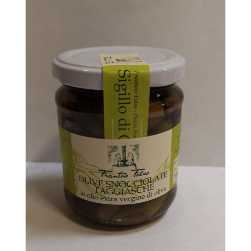 Olive snocciolate taggiasche in olio extra vergine di oliva 180g